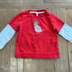 Janie and jack puppy love layered long sleeve tee
